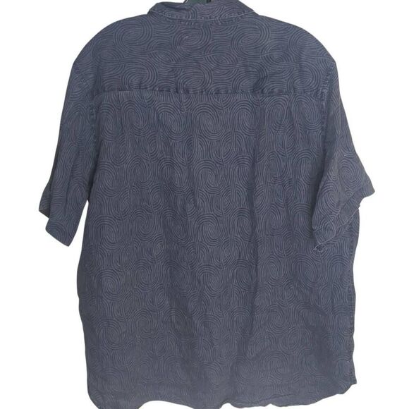 Axist Waved Washed Button Up Shirt Mens 100% Linen Large L - Picture 2 of 9